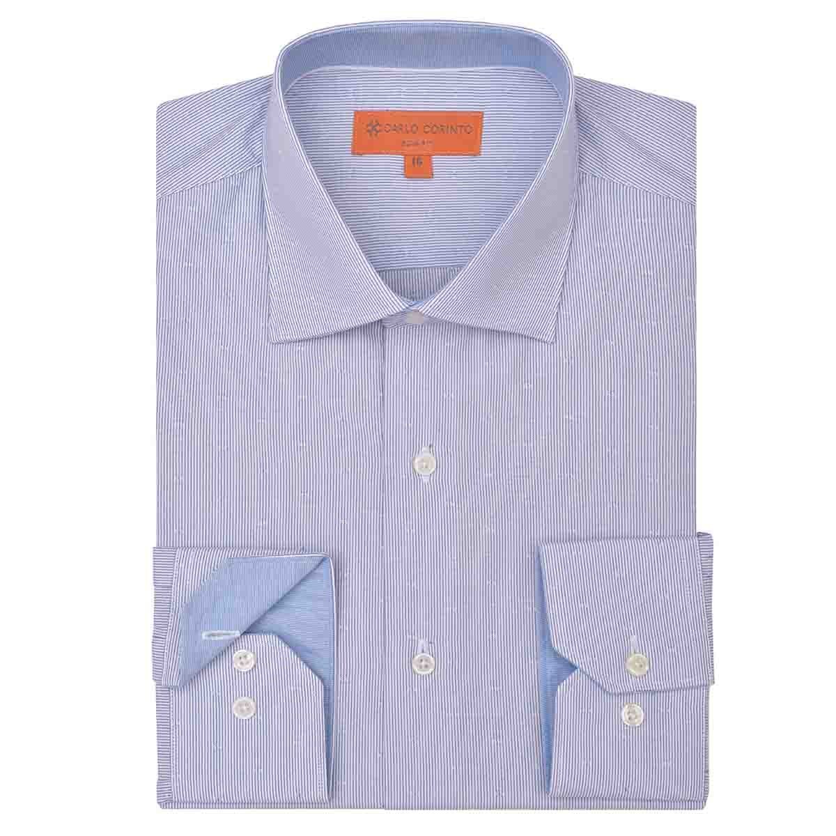 Camisa Manga Larga Slim Fit Carlo Corinto
