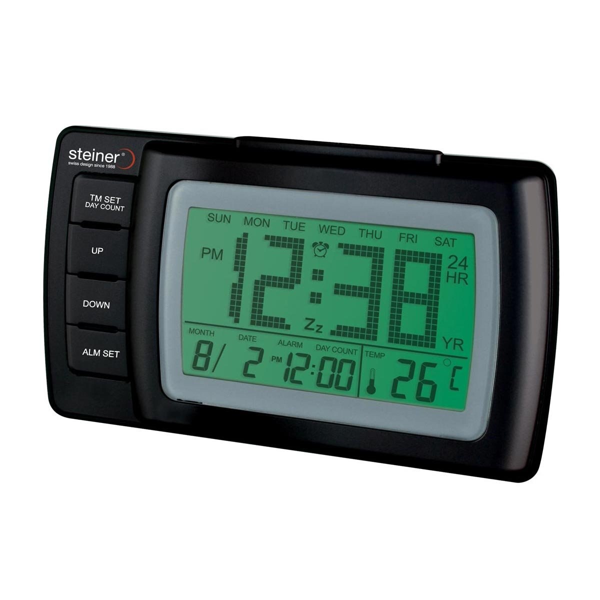 Reloj Despertador Color Negro Steiner Wake Up