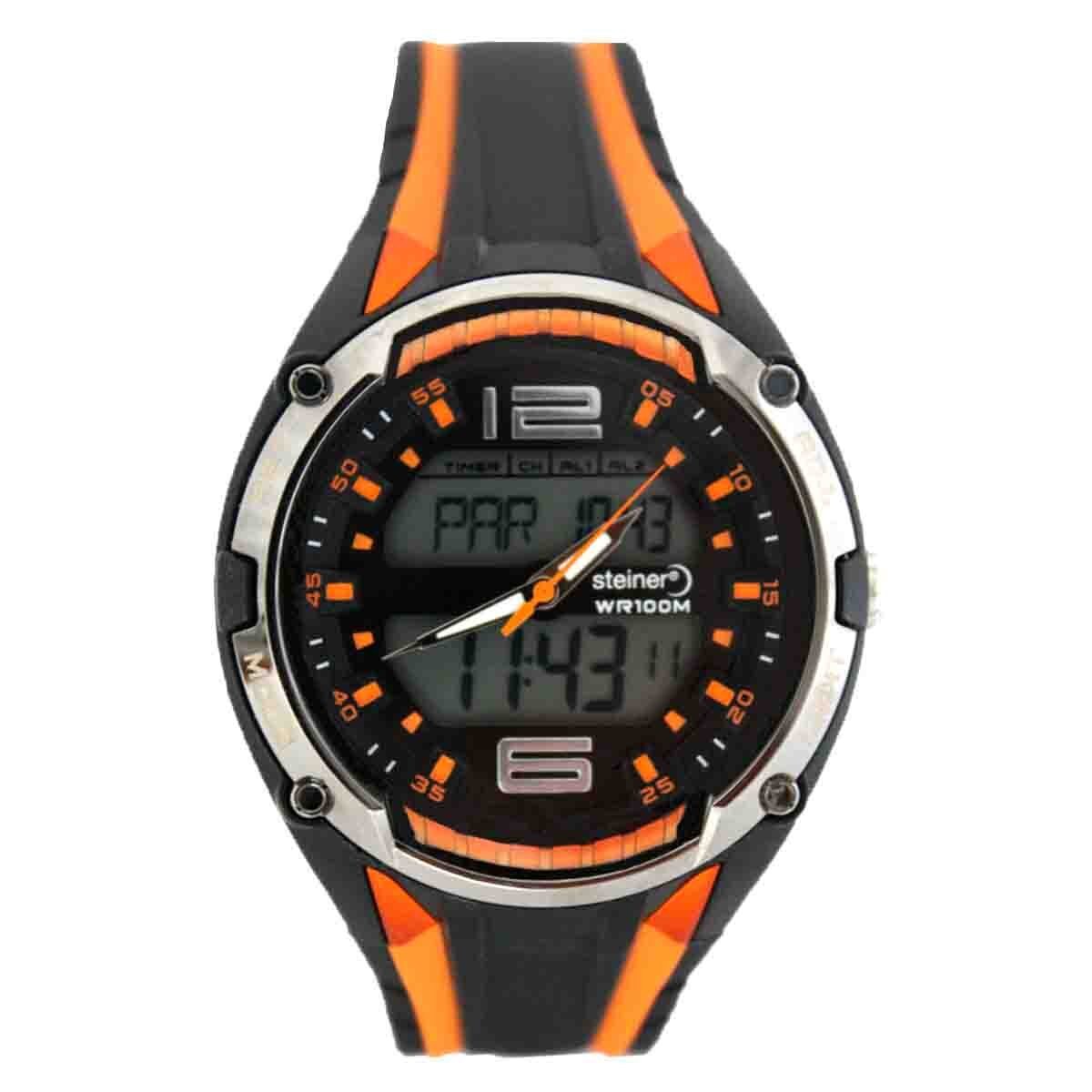 Reloj Análogo-Digital de Caballero Color Negro Combinado Steiner