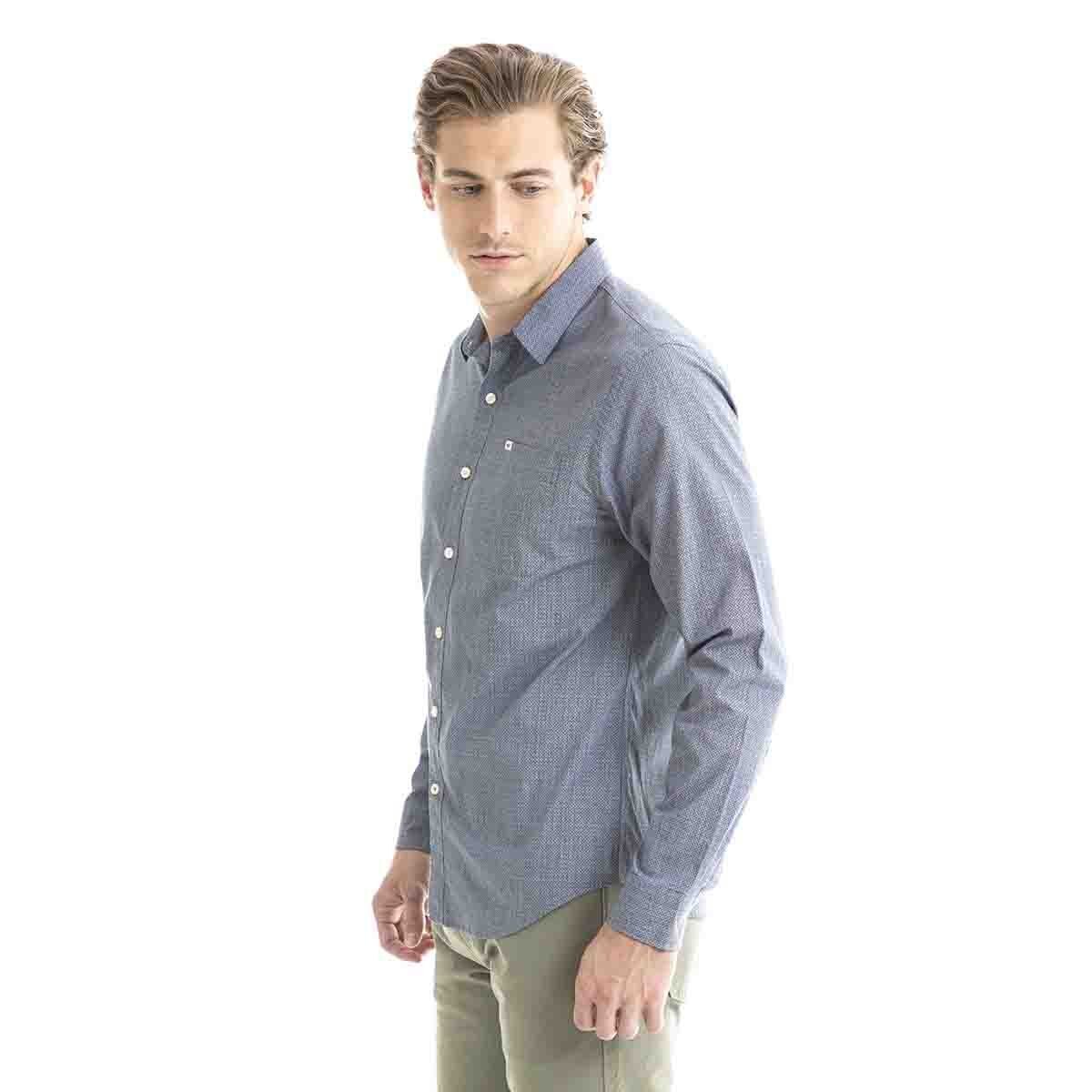 Camisa Original Washed Shirt Long Sleeve Color Azul Dockers