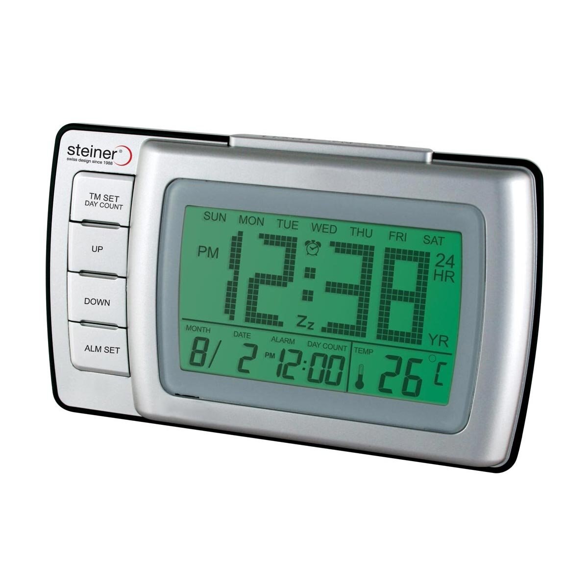 Reloj Despertador Color Plata Steiner Wake Up