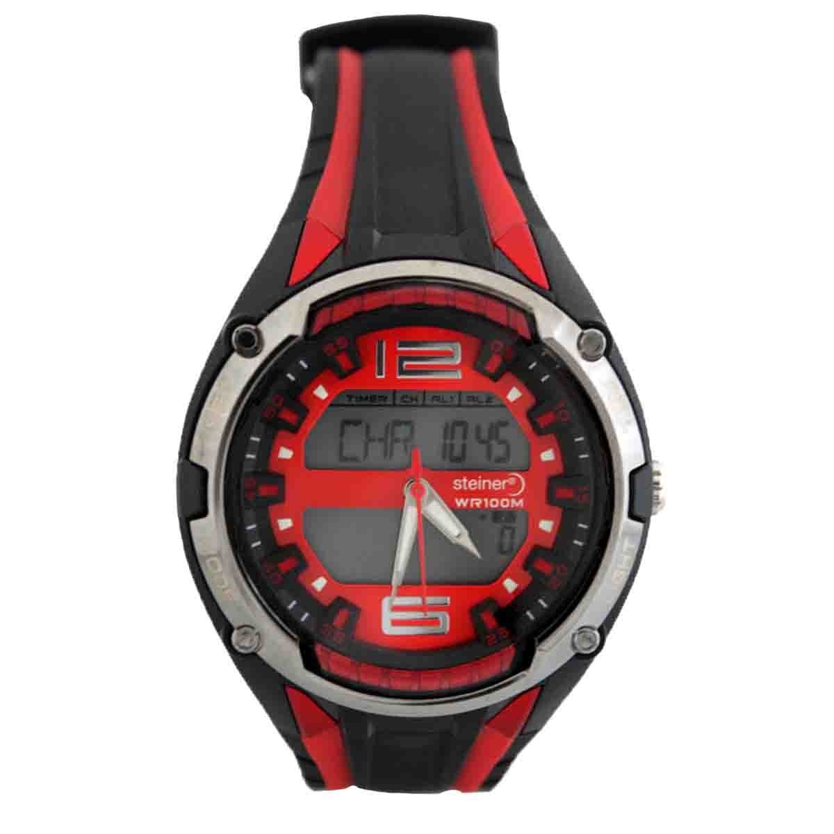 Reloj Análogo-Digital de Caballero Color Negro Combinado Steiner