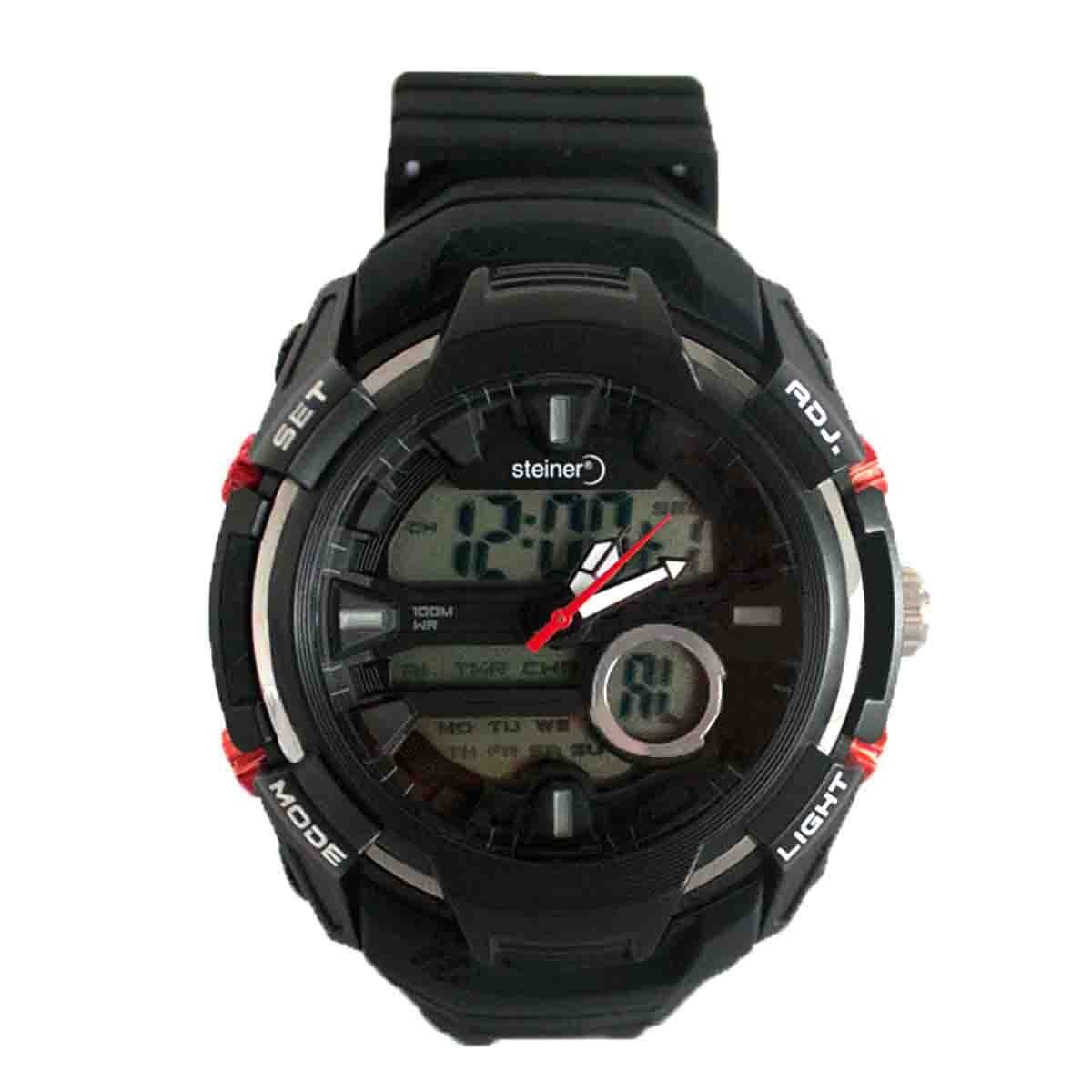 Reloj Análogo-Digital de Caballero Color Negro Steiner