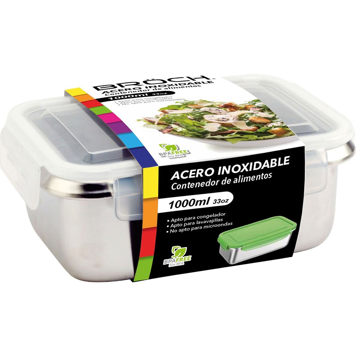 Contenedor Hermético 1000 Ml Rectangular Broch