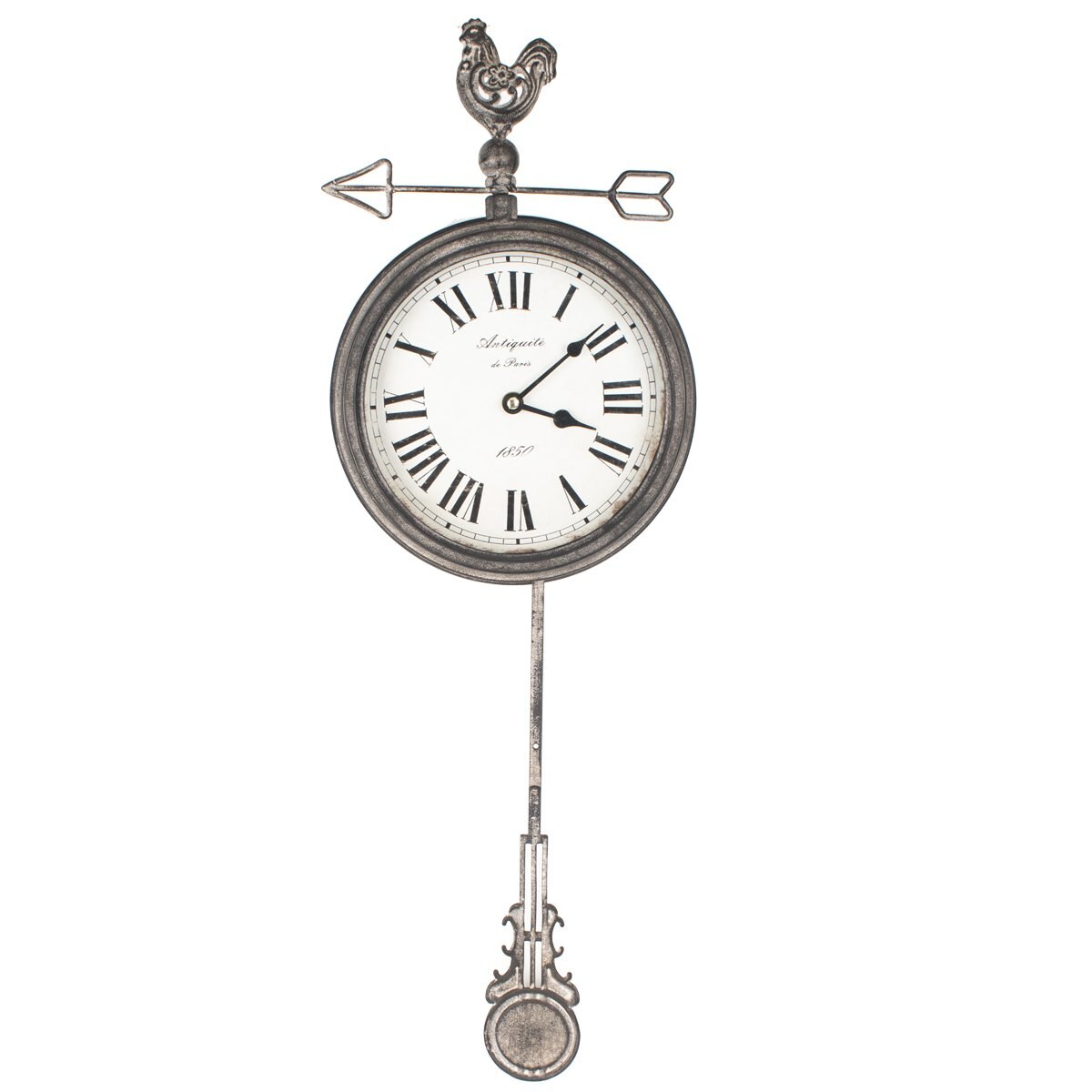 Reloj de Pared Gris Metálico Running