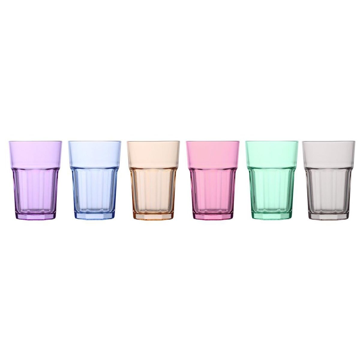 Juego de 6 Vasos Aras de Colores Gurallar