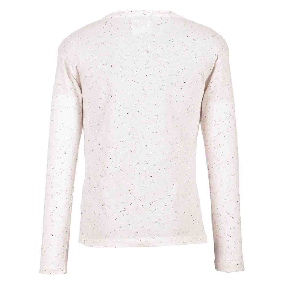 Playera Manga Larga Estampada Color Hueso Jeanious