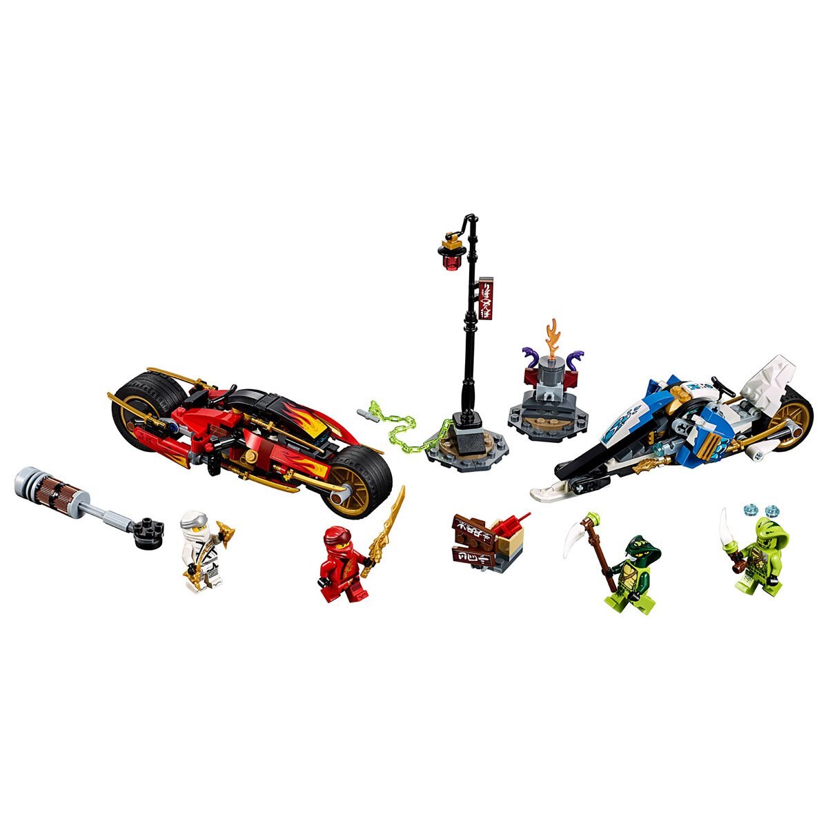 Moto Acuchilladora de Kai Y Moto de Nieve de Zane Lego
