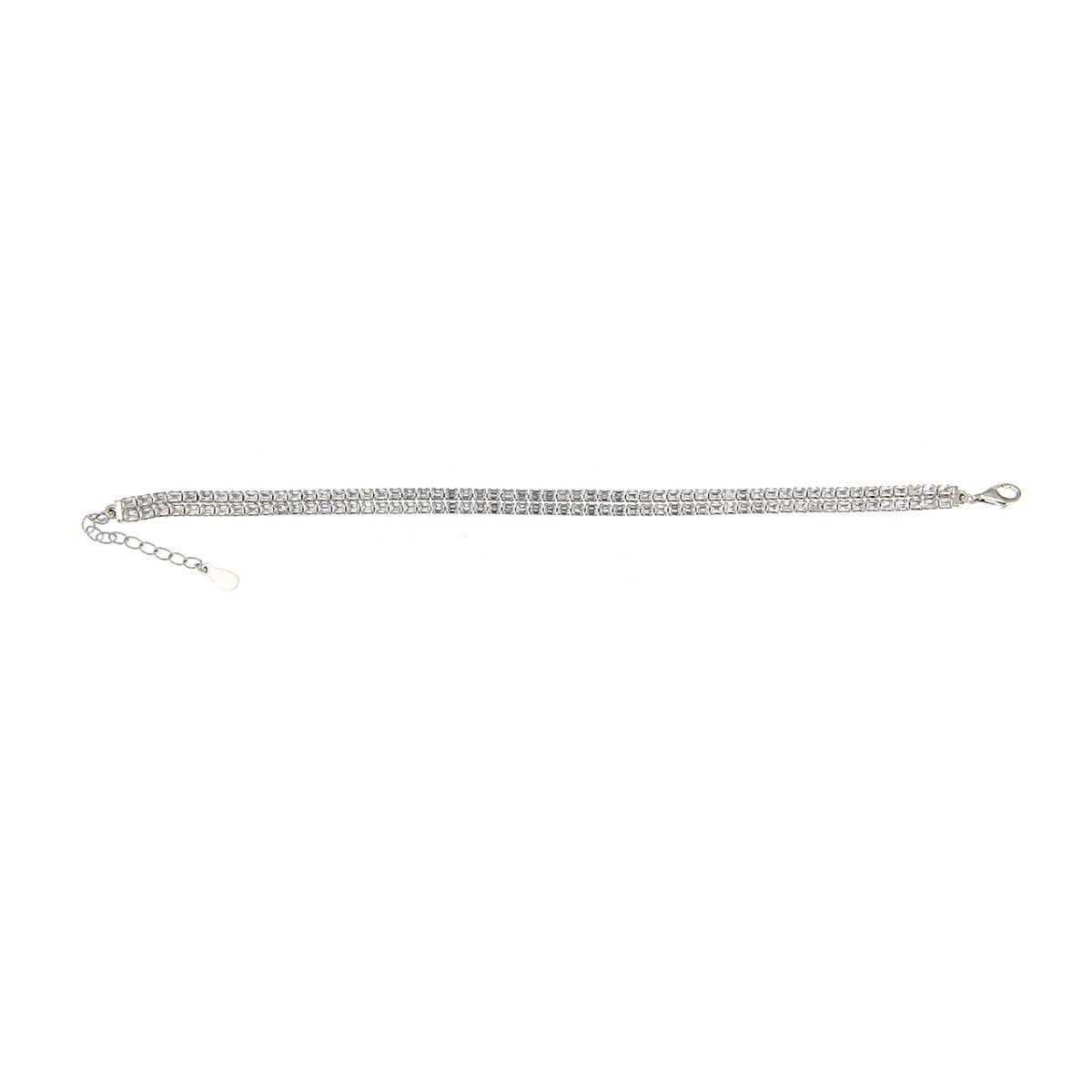 Pulsera con Circonitas Cuadradas Farfalla Bonetti