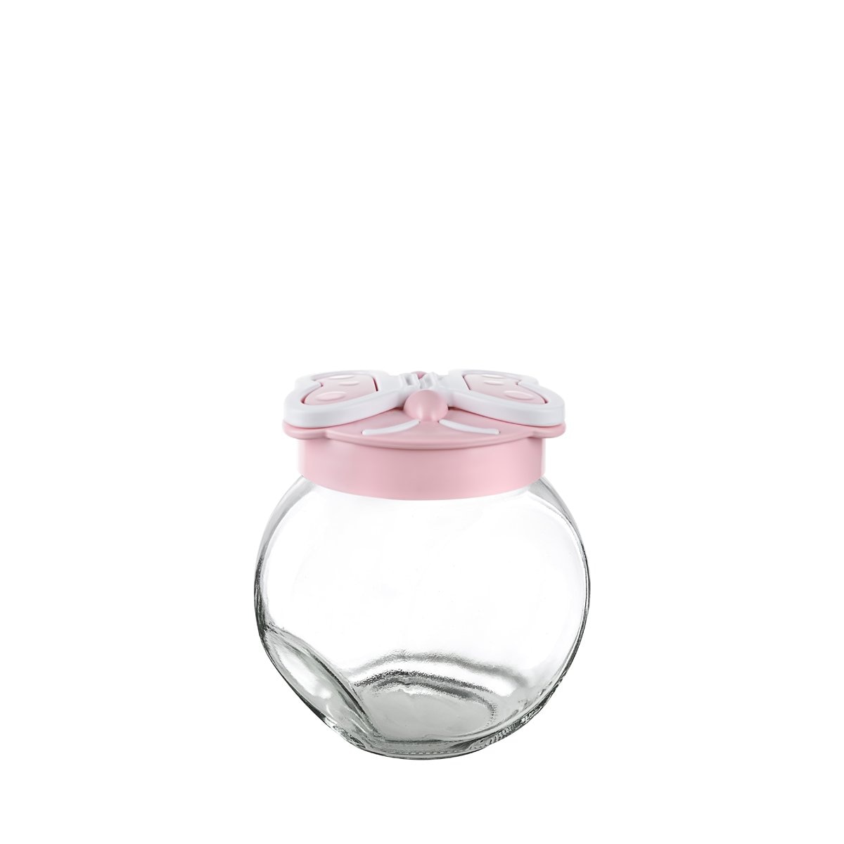 Frasco con Tapa Mariposa 500 Ml Rosa Titiz