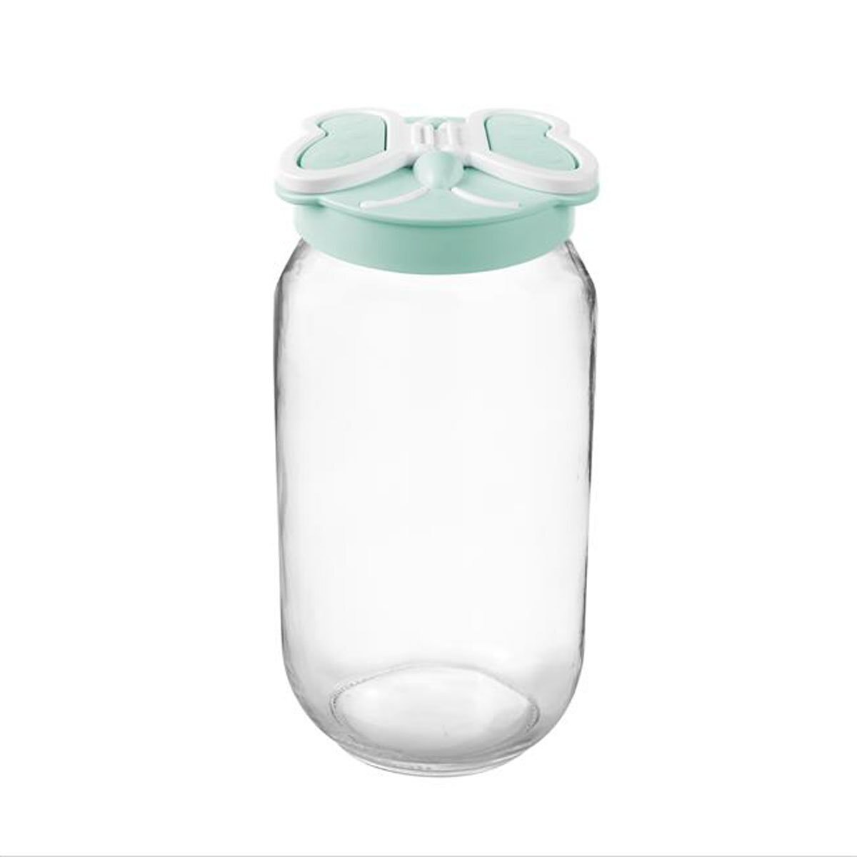 Frasco Alto con Tapa Mariposa 1000 Ml Verde Tittiz