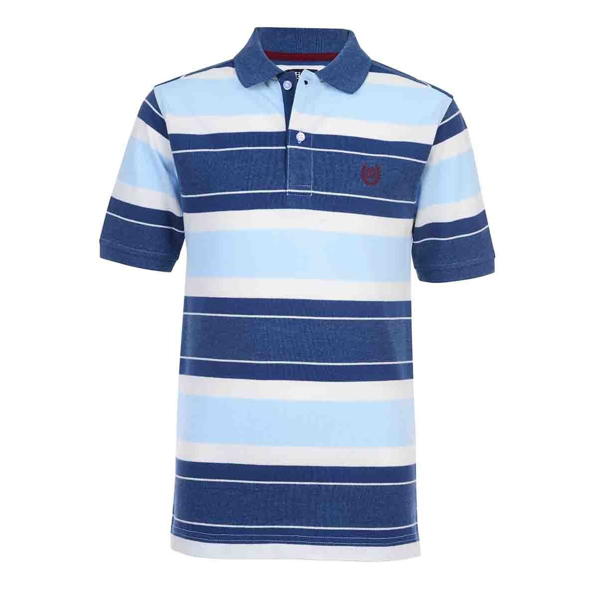 Playera Polo Andy Color Azul Combinado Chaps para Niño