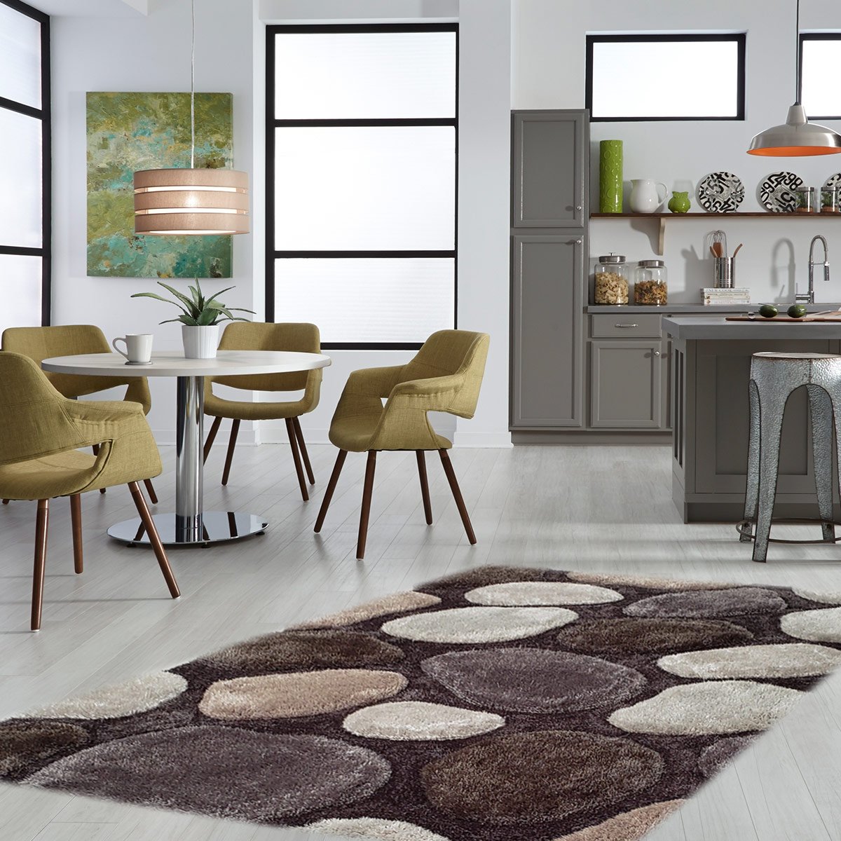 Tapete Decorativo Rocksgrises Gris 120 X 180 Deko