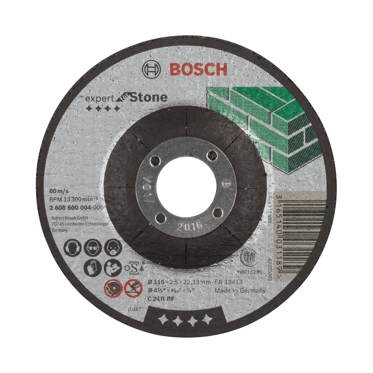 Disco Corte Piedra 4 1/2" X 1/8" X 7/8" Bosch