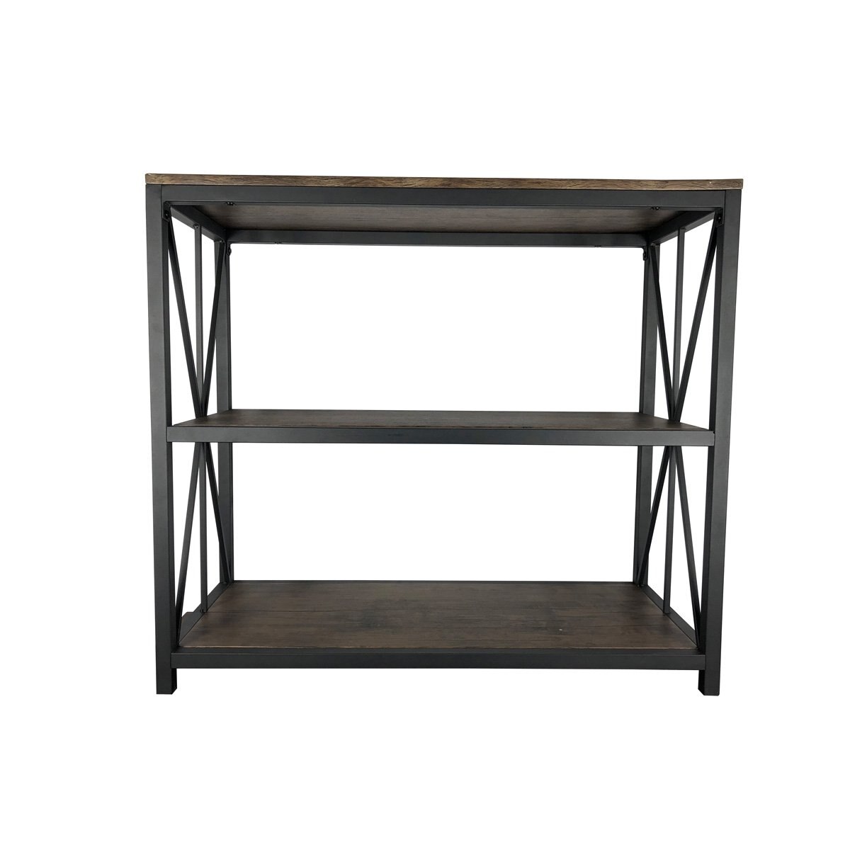 Home Nature Mesa de Tv 3 Repisas Caoba 80*90*38 Cm
