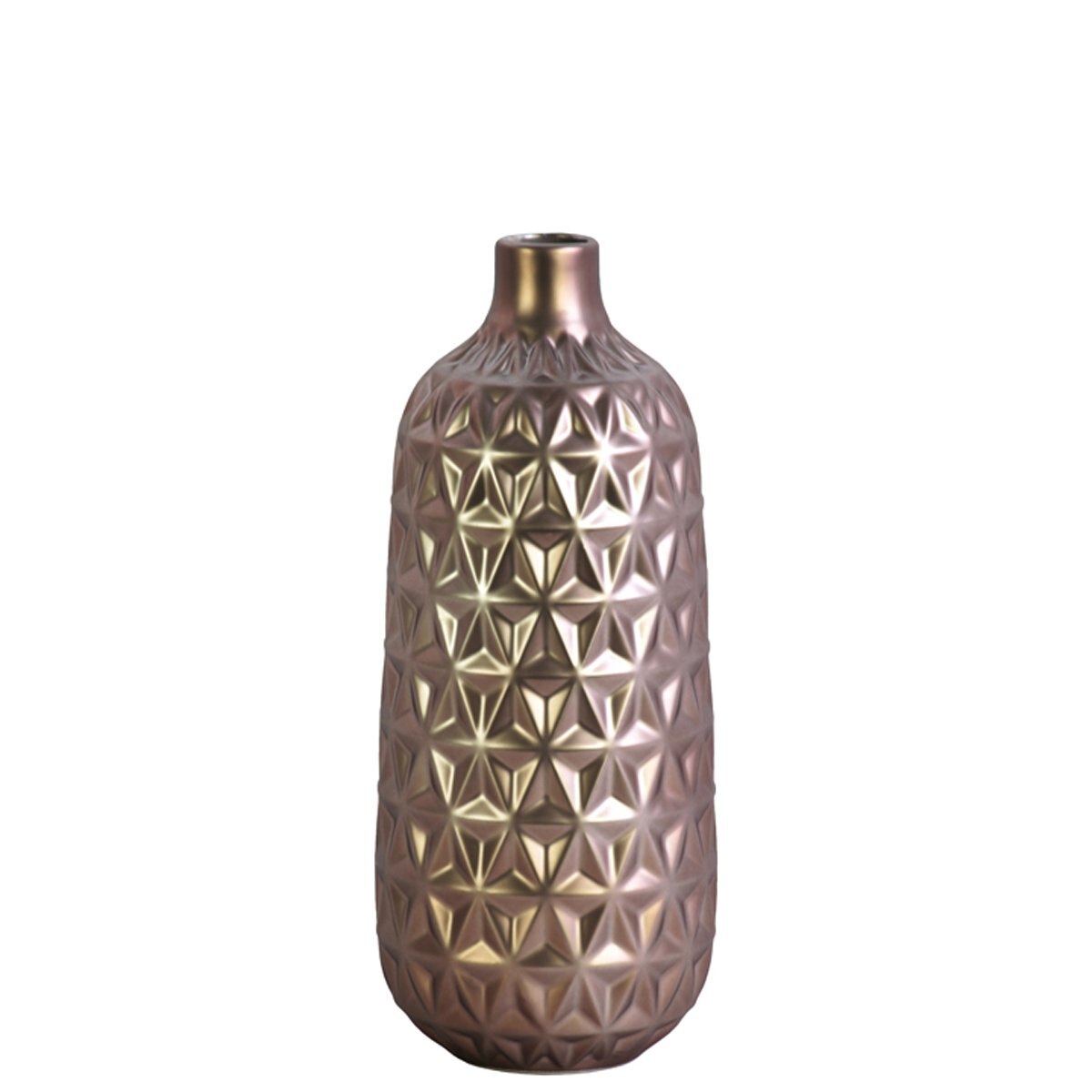 Florero en Forma de Botella Mediano Rose Gold Home Nature