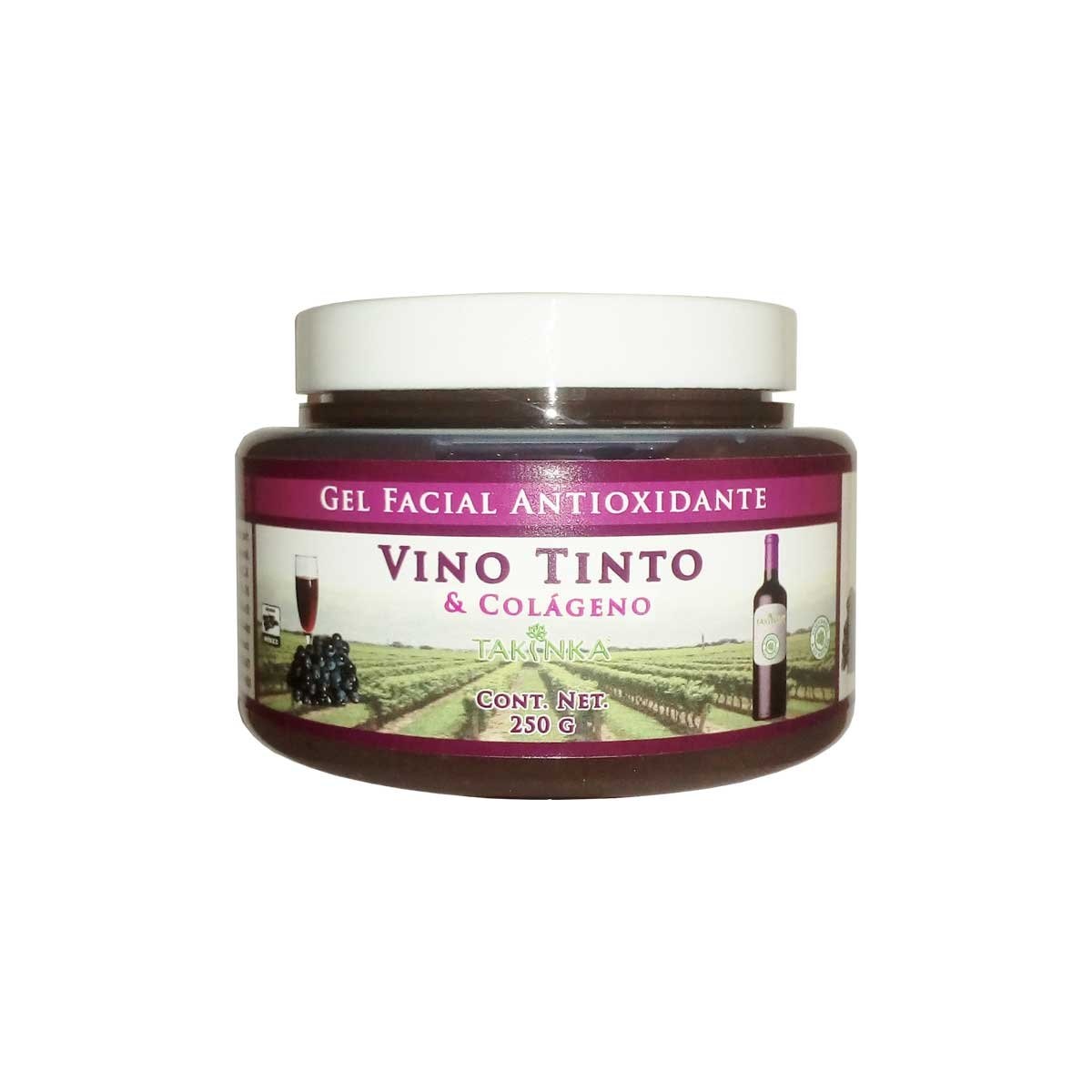 Gel Facial Antioxidante Vino Tinto & Colágeno Takinka