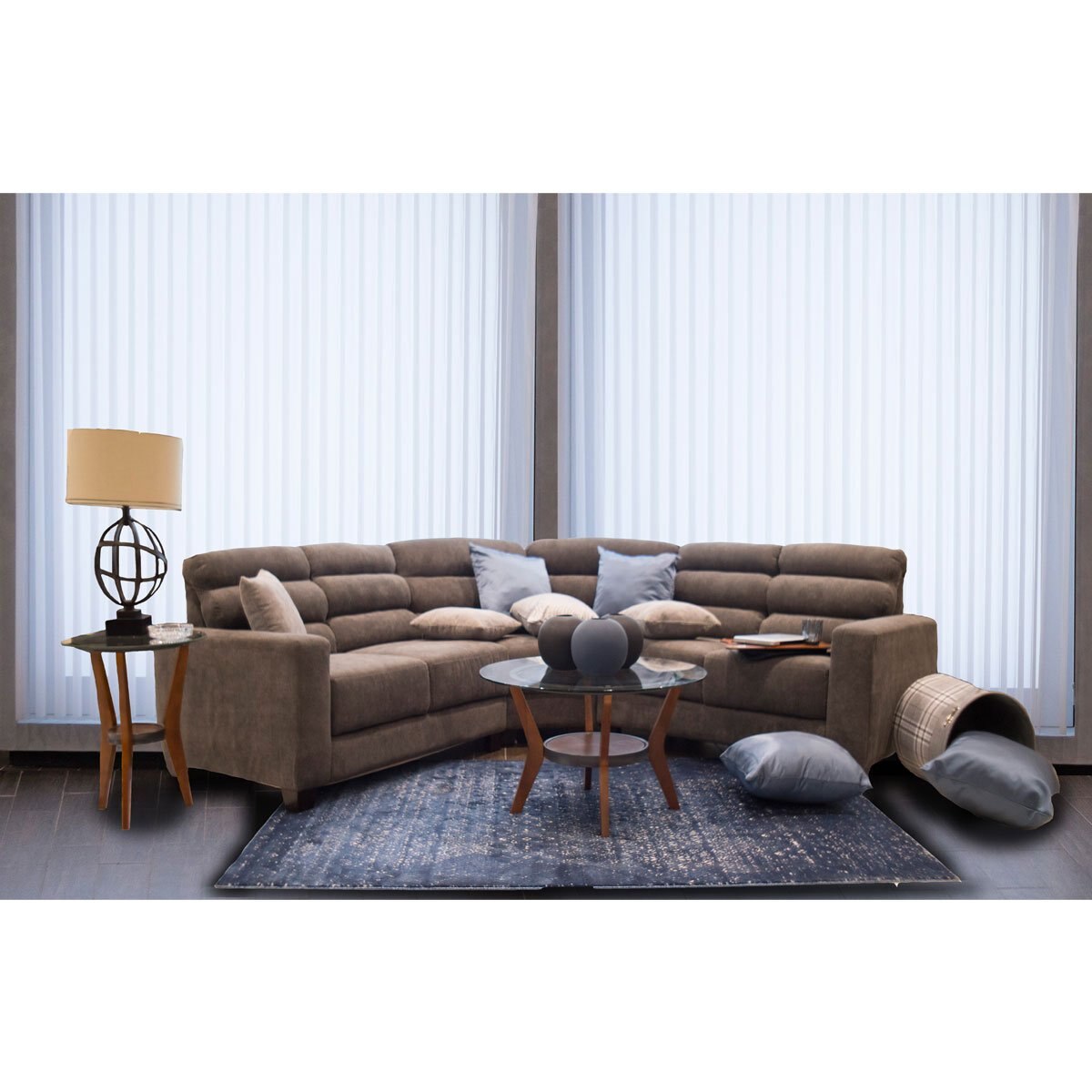 Sala Seccional Lando Plus 2.2.e Wynn Taupe Devane