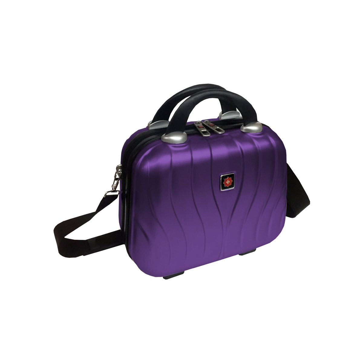 Neceser 12" Abs/pc Brushed Morado Swissland
