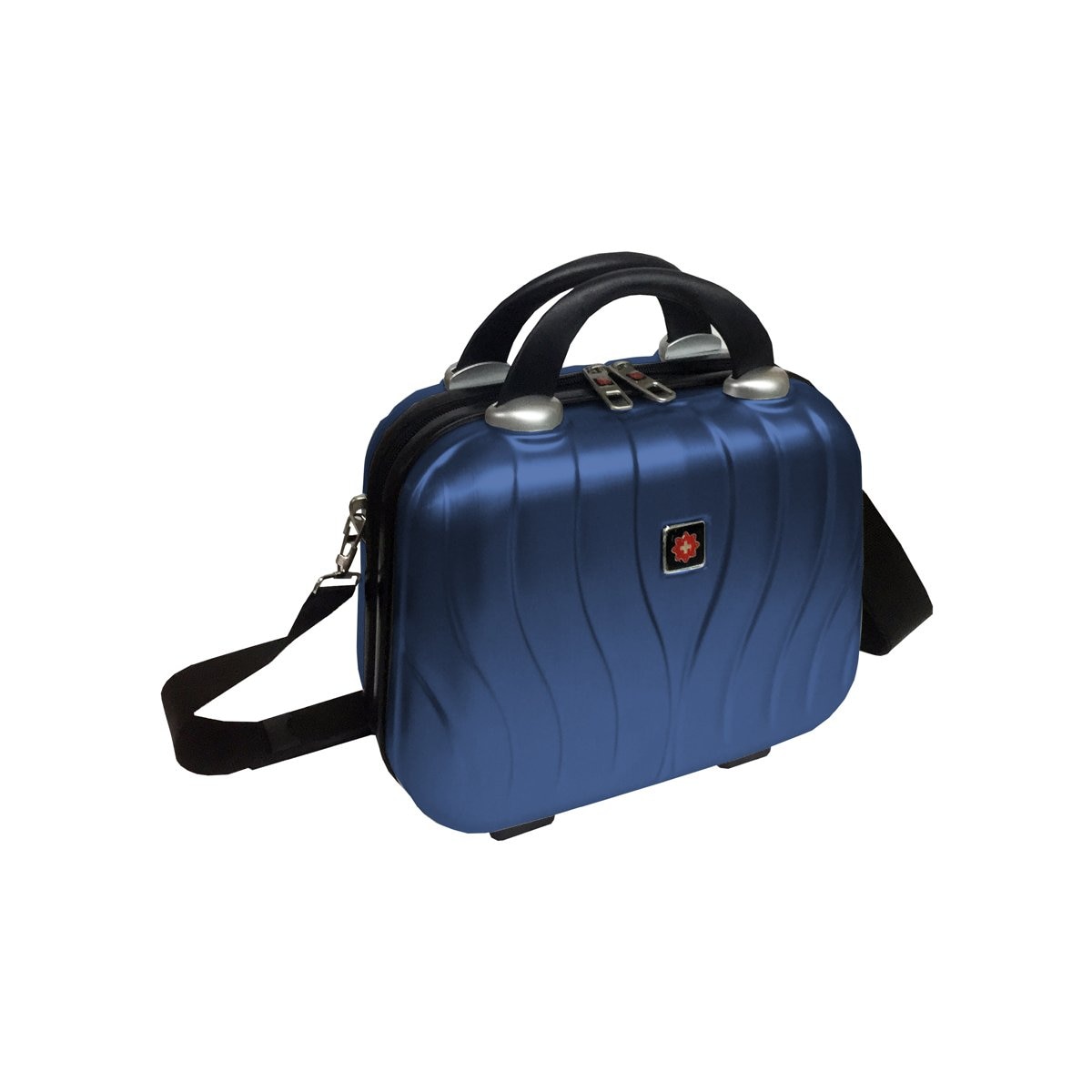 Neceser 12" Abs/pc Brushed Azul Swissland