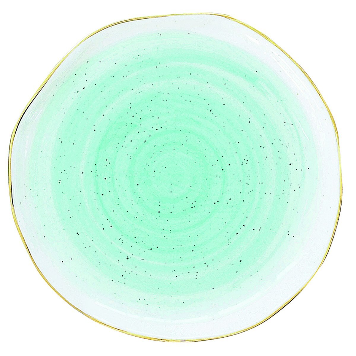 Plato Artesanal Porcelana 10 Cm Verde Easy Life