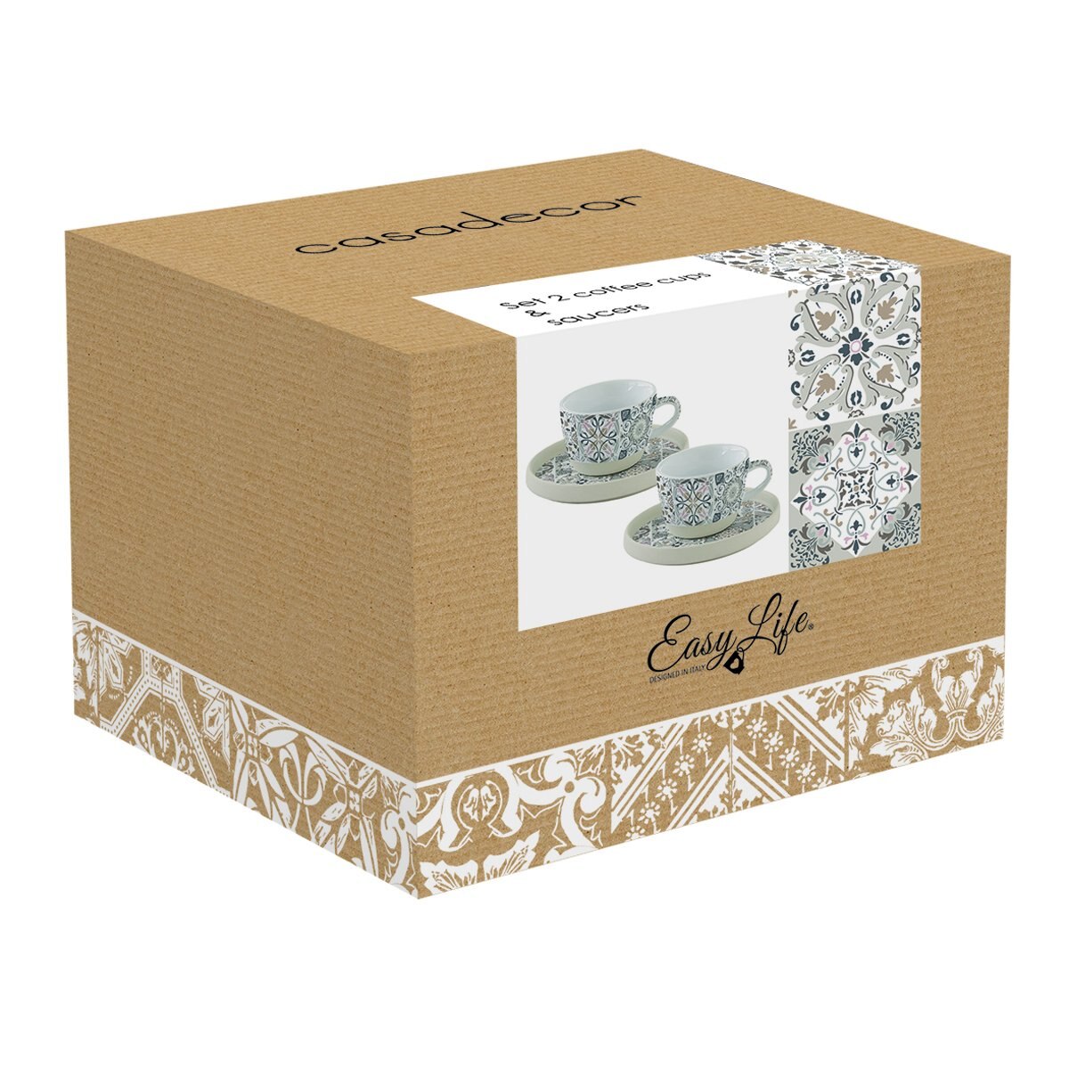 Set 2 Taza 120 Ml Gris Easy Life