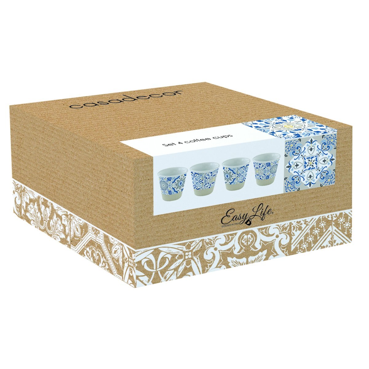 Set 4 Tazas Espresso Azul Easy Life