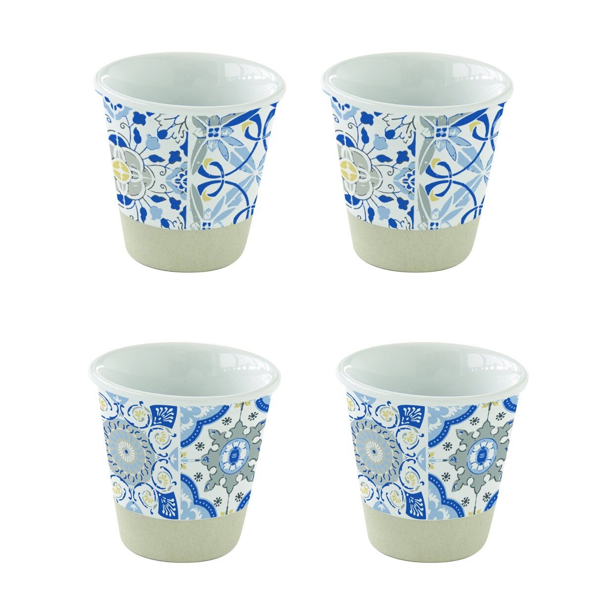 Set 4 Tazas Espresso Azul Easy Life