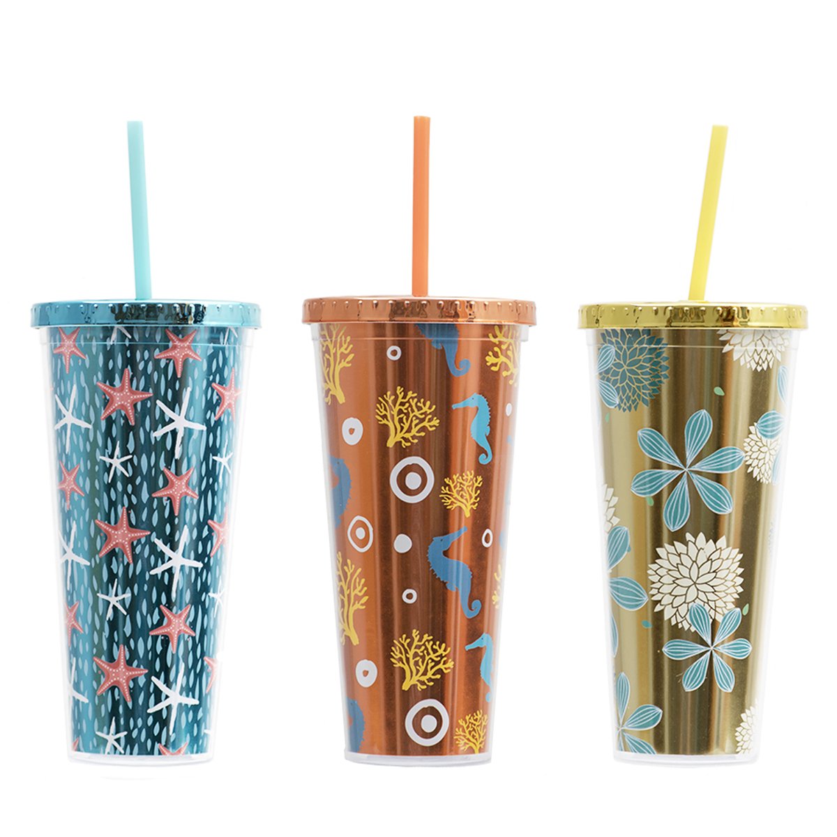 Vaso Tumbler 24 Oz Doble Pared 3 Surtido Mulberry