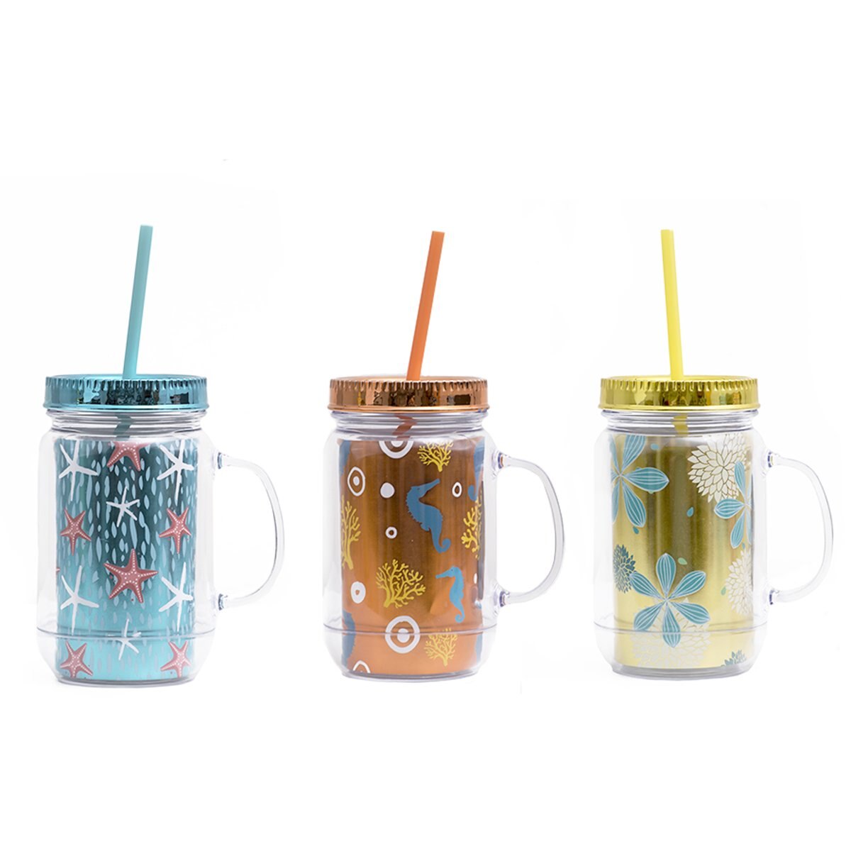 Vaso Mason 20 Oz Tumbler Doble Pared 3 Surtido Mulberry