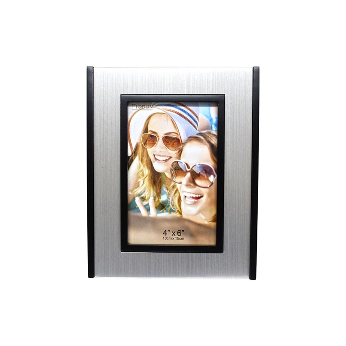 Portarretrato Cepillado Bordes Negro 4X6 Quadrum