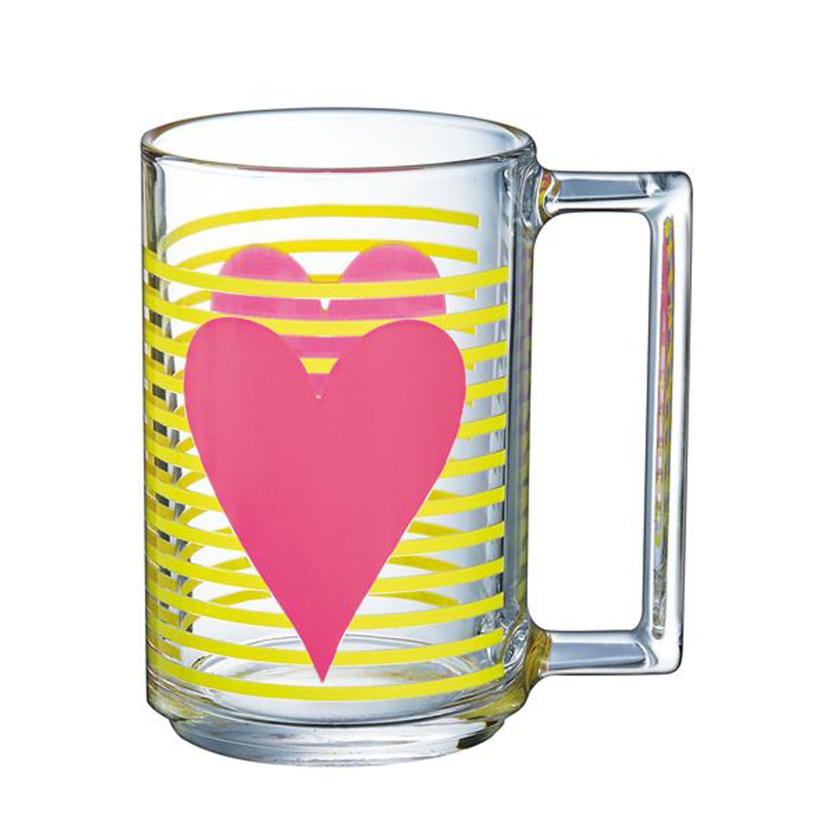 Tarro Corazon Rayas Amarillo Luminarc