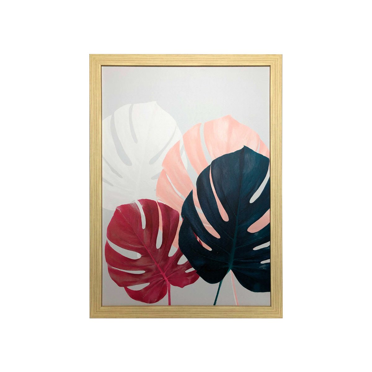 Home Nature Cuadro Canvas 4 Hojas Colores 60*60 Cm