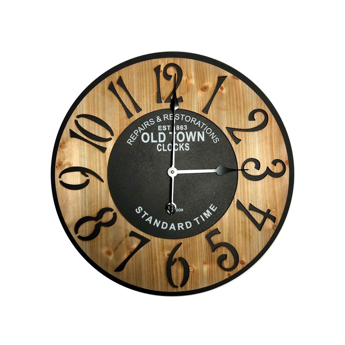 Reloj de Madera con Metal Clásico 58*58*4 Cm Home Nature