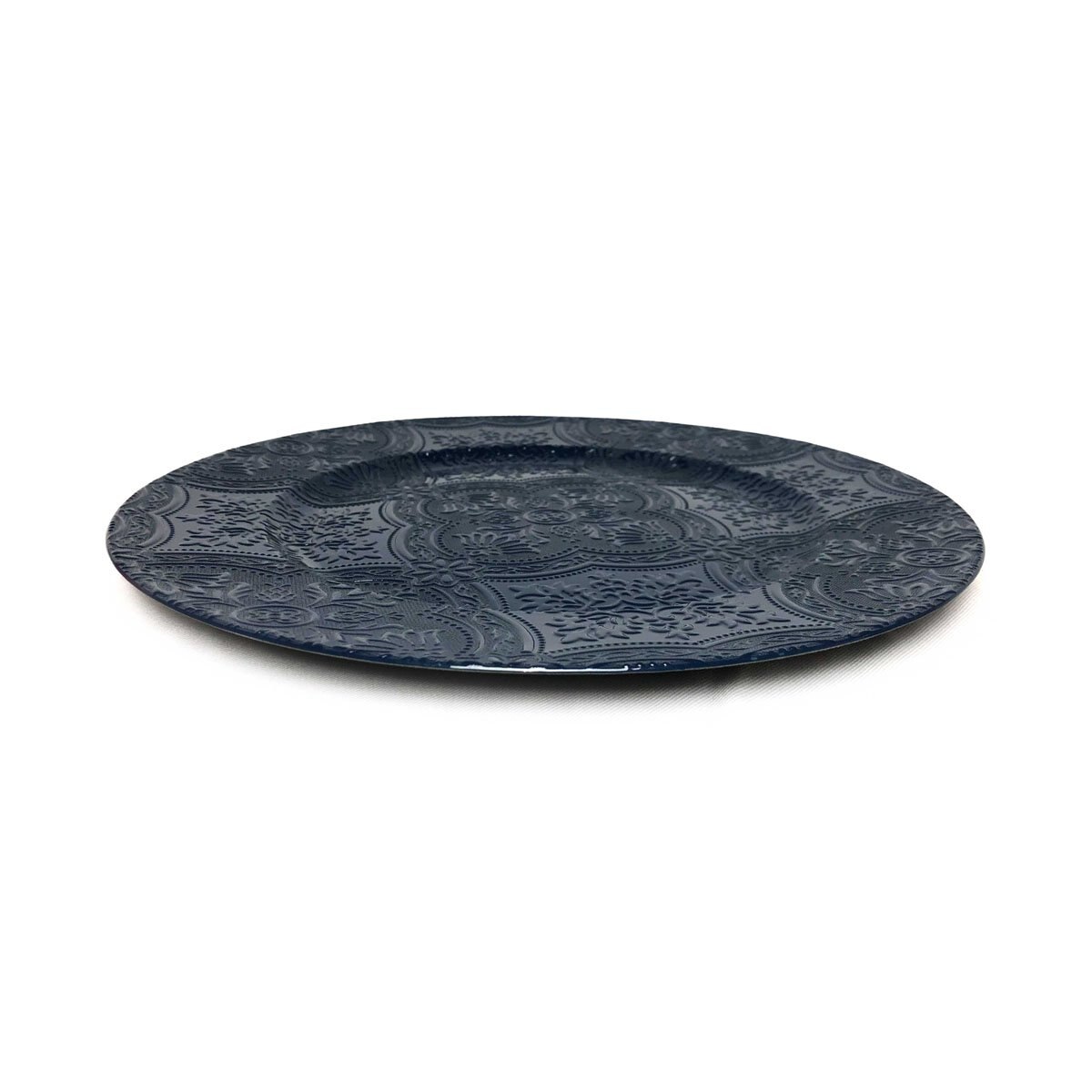 Bajo Plato Redondo Azul 38*38*4 Cm Home Nature