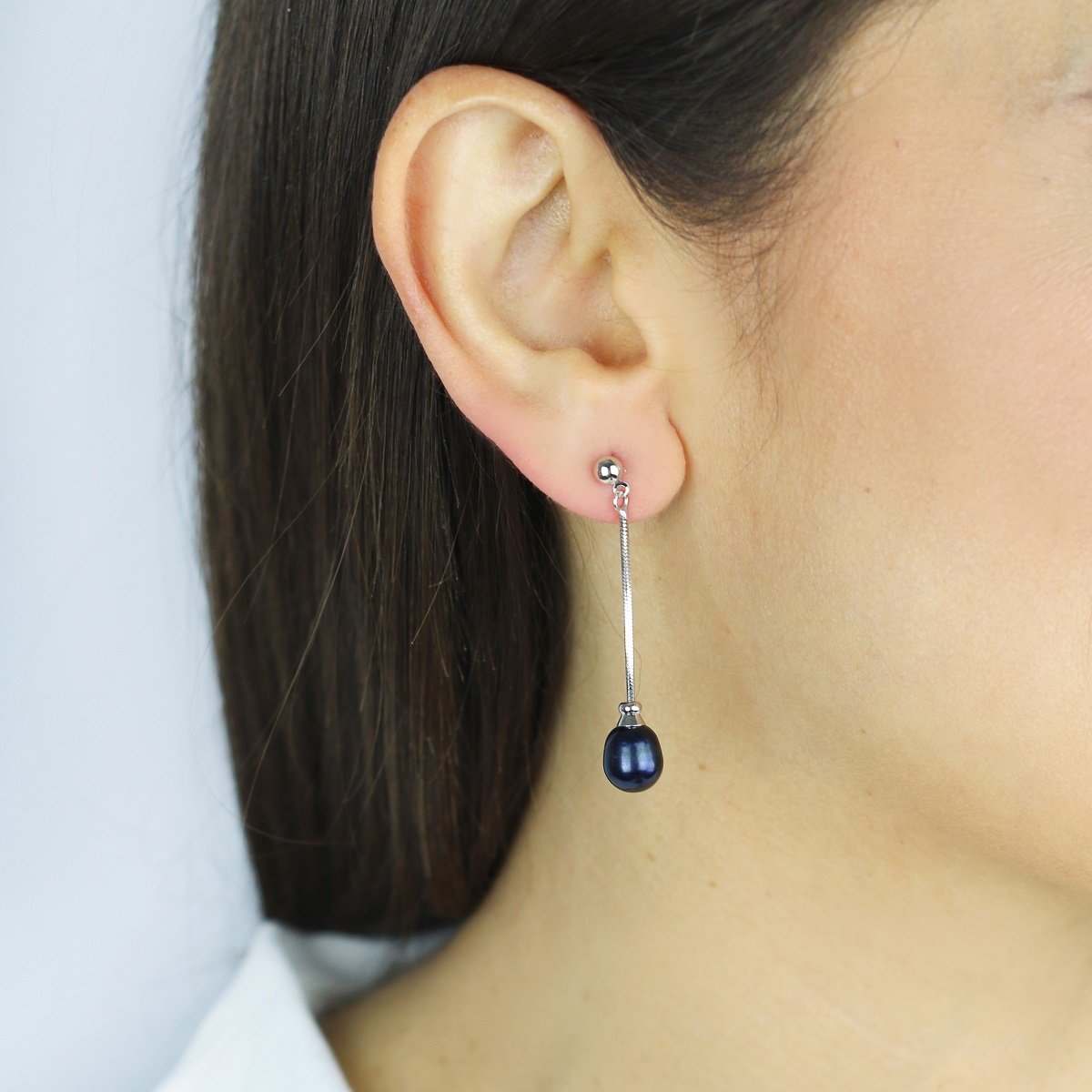 Aretes con Perla de Color Sidney