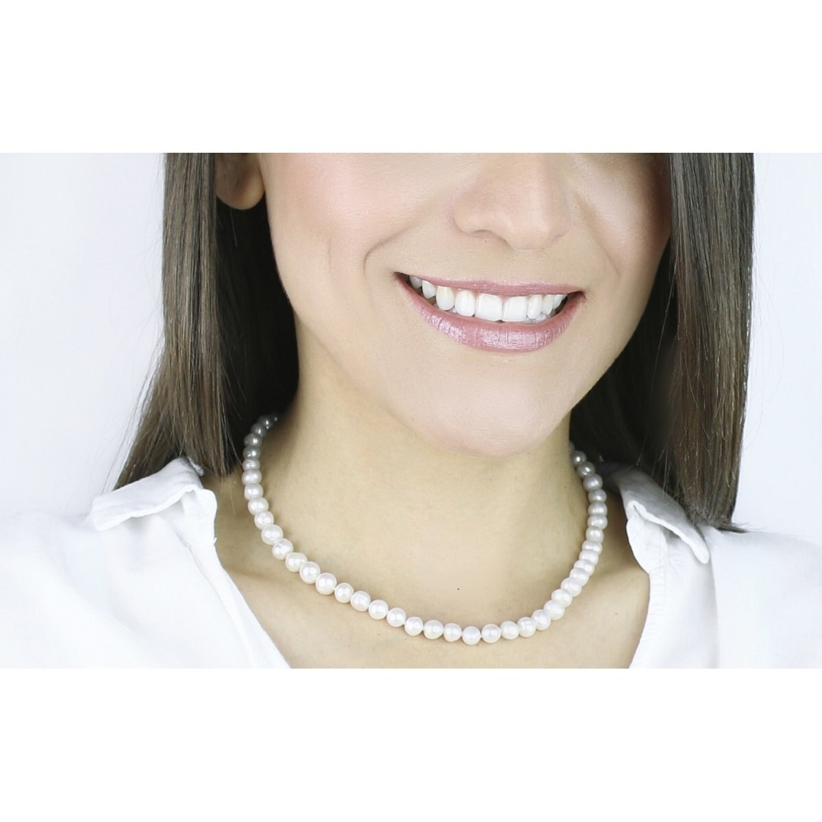 Collar de Perlas 40Cm X 6Mm Blanco Sidney