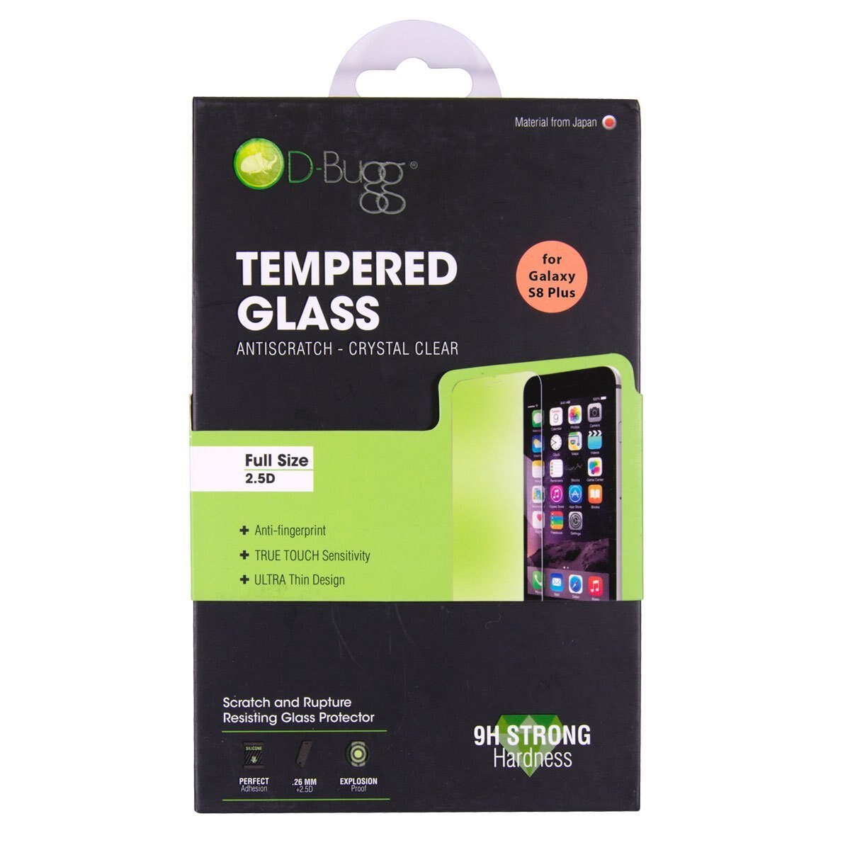 Cristal Templado Antiscratch S8 Plus D-Bugg