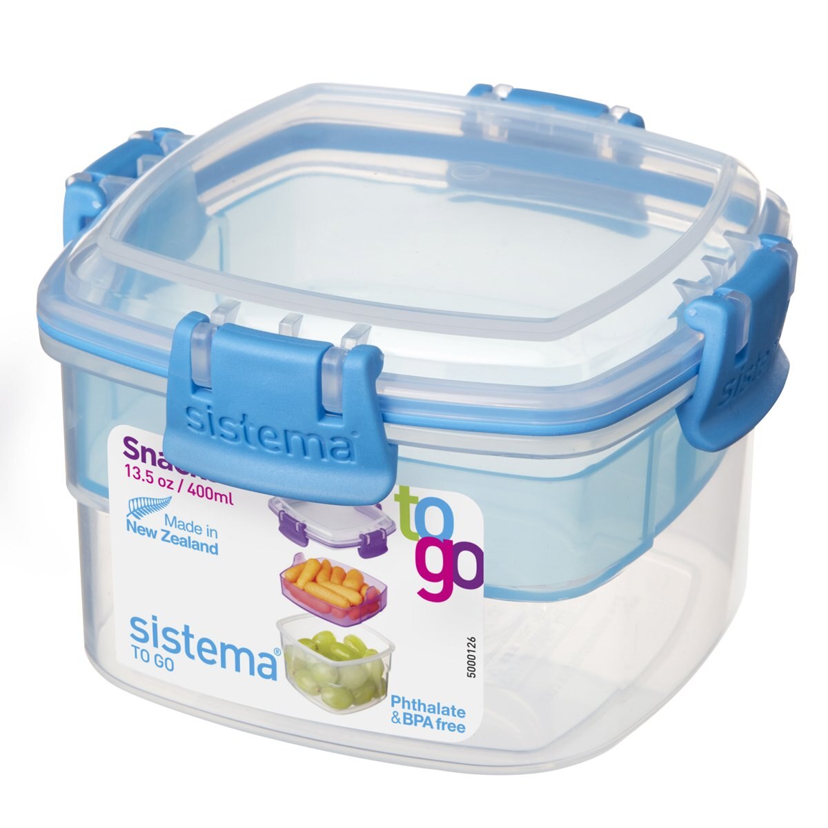Contenedor Hermético para Snack 400 Ml Sistema