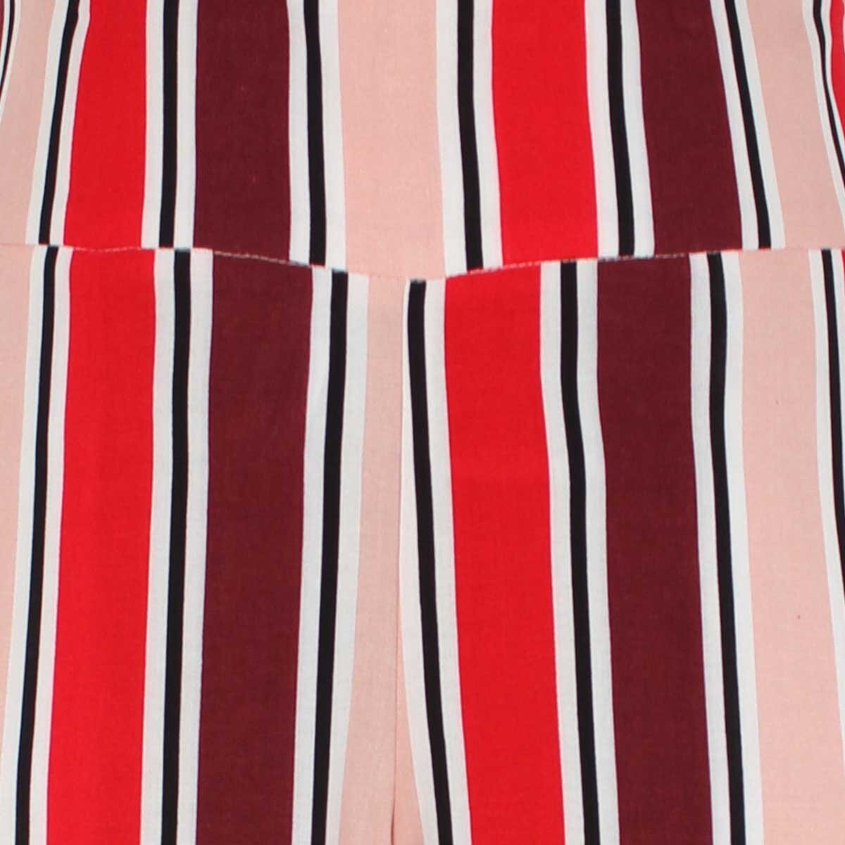 Pantalón a Rayas Corte Amplio City Femme