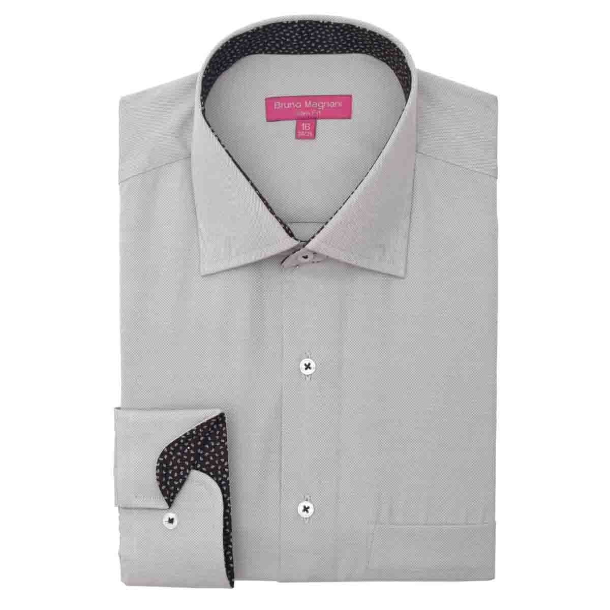 Camisa Color Gris Bruno Magnani