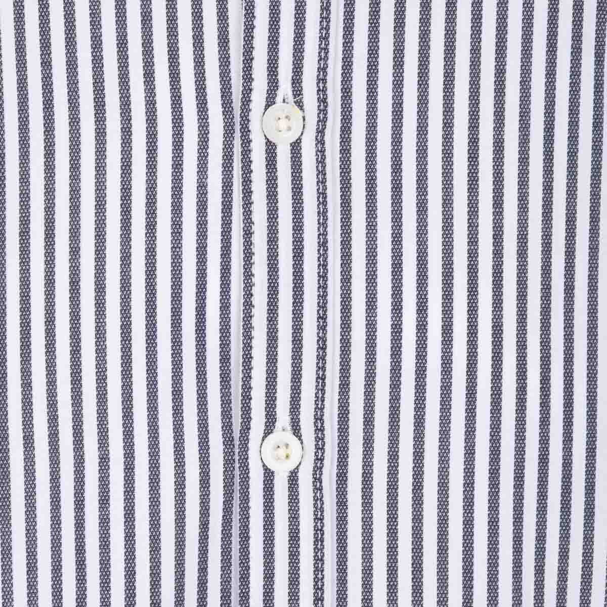 Camisa Manga Larga Casual a Rayas Color Negro Carlo Corinto