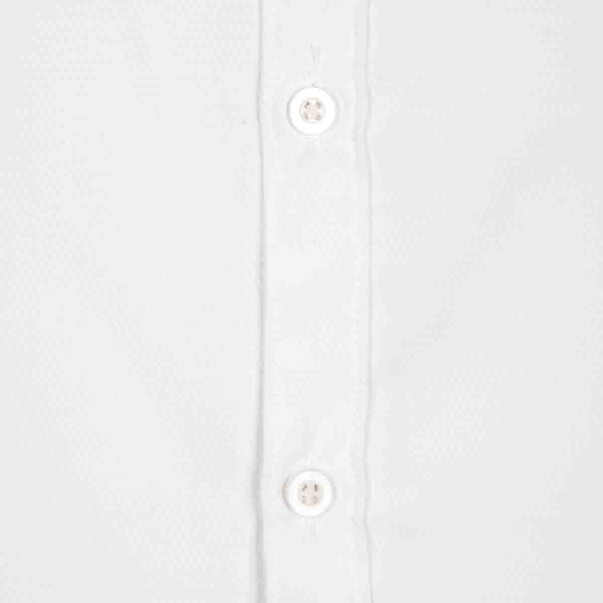 Camisa Manga Larga Casual Maquinilla Color Blanco Carlo Corinto