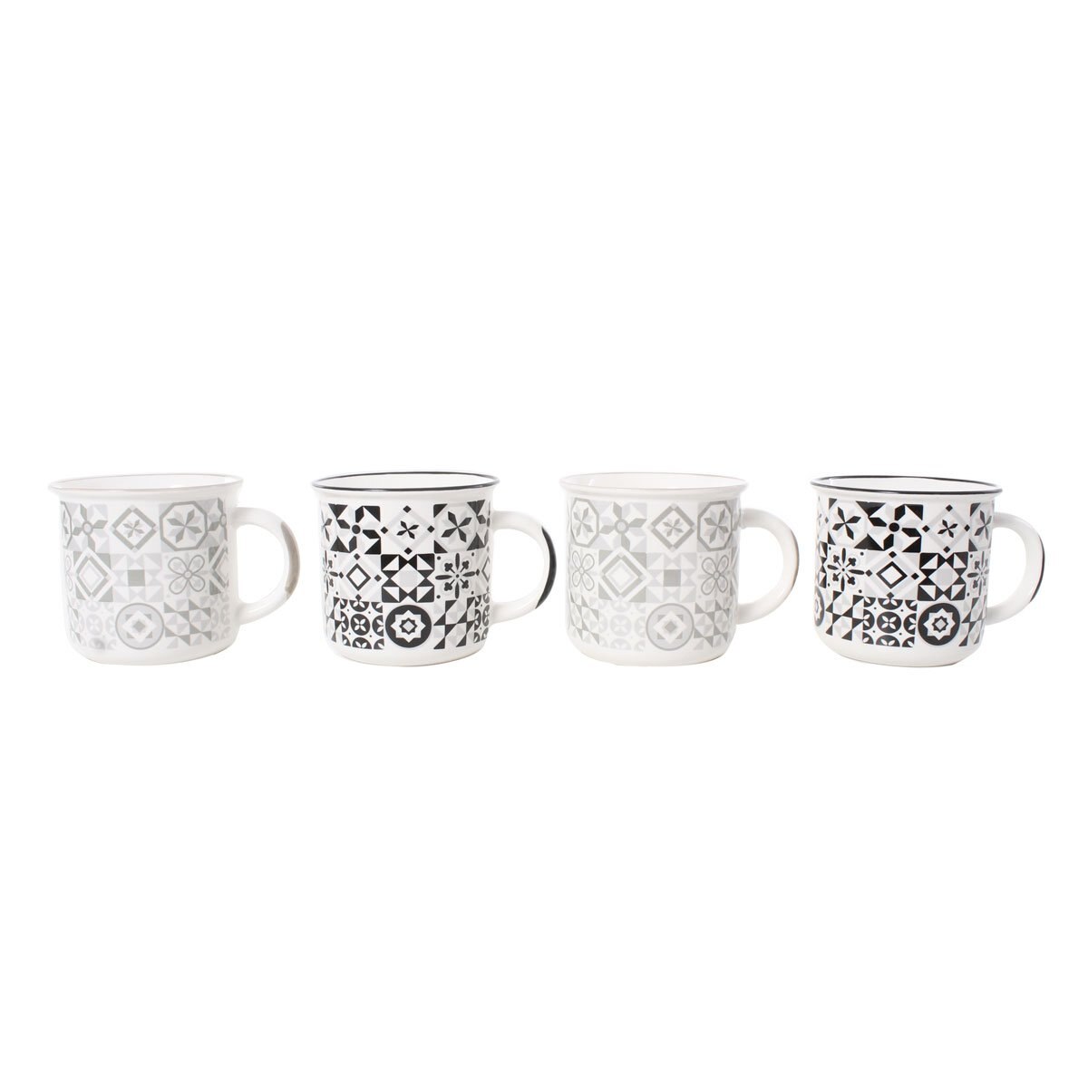 Juego 4 Tarros 370 Ml de Porcelana Crown Baccara