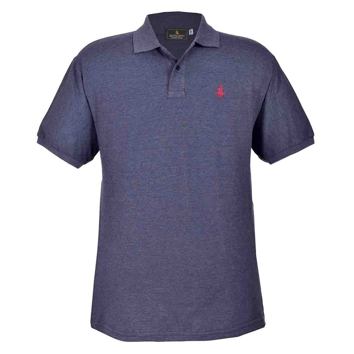 Playera Polo Manga Corta Jaspe Marino Polo Club