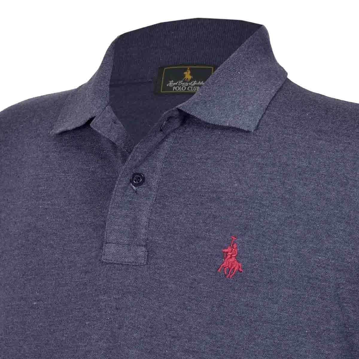 Playera Polo Manga Corta Jaspe Marino Polo Club