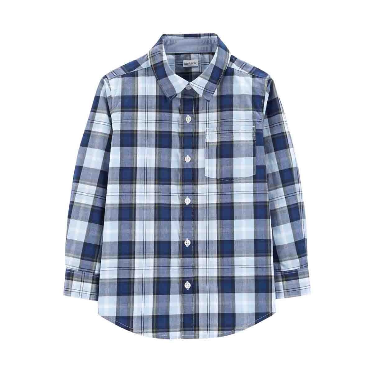 Camisa Color Azul a Cuadros Carters para Niño