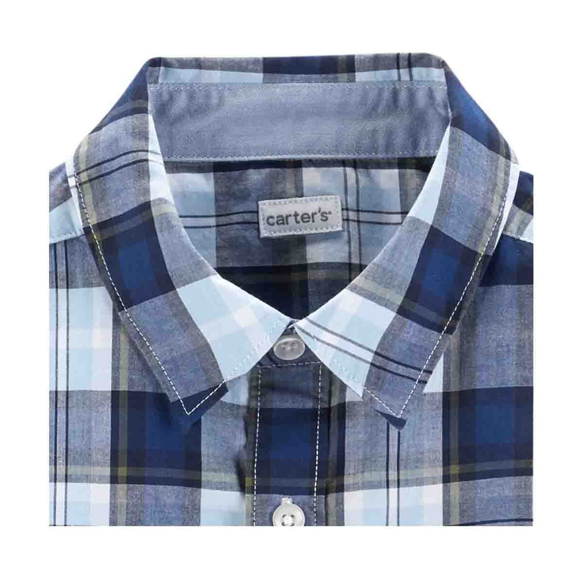 Camisa Color Azul a Cuadros Carters para Niño