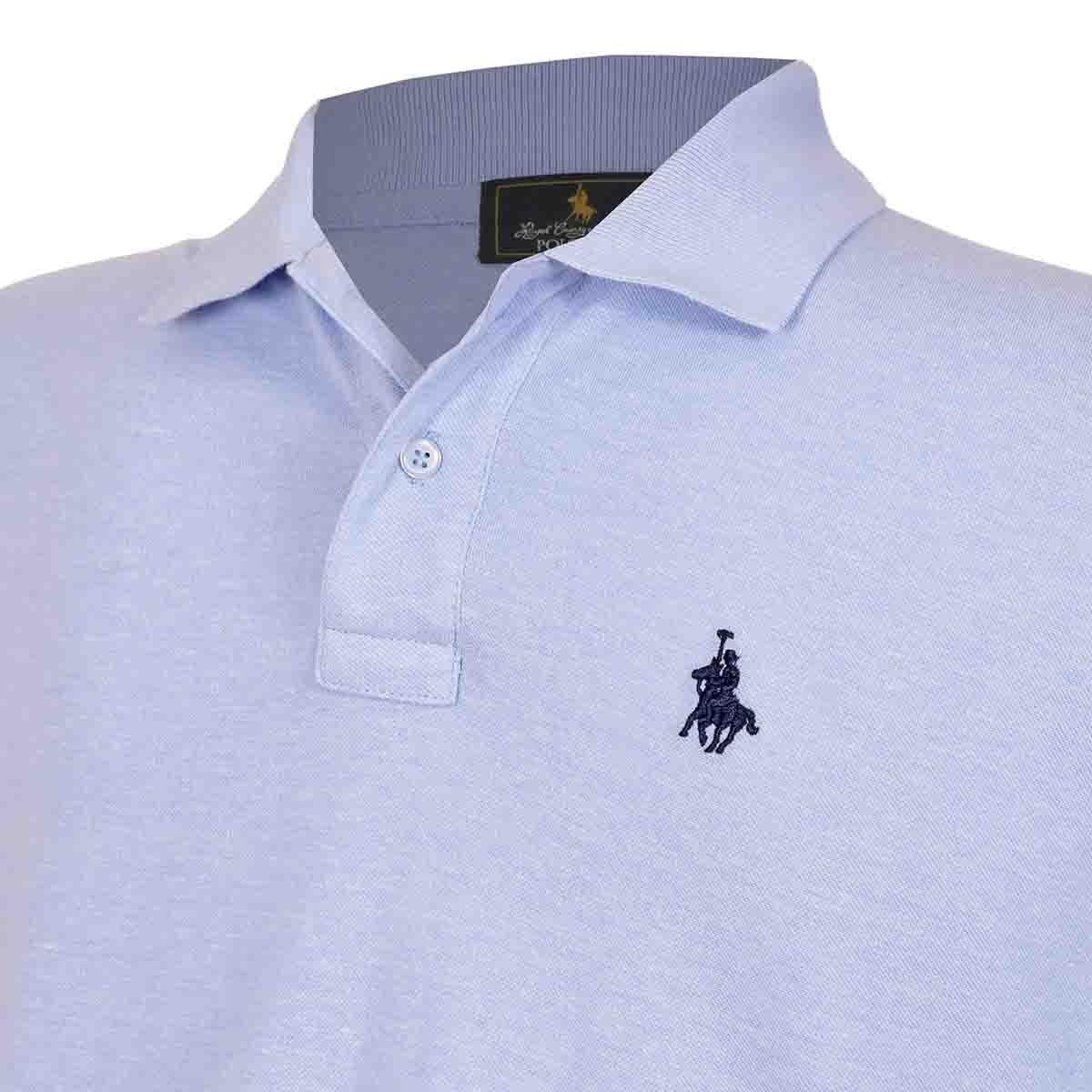 Playera Polo Manga Corta Jaspe Cielo Polo Club