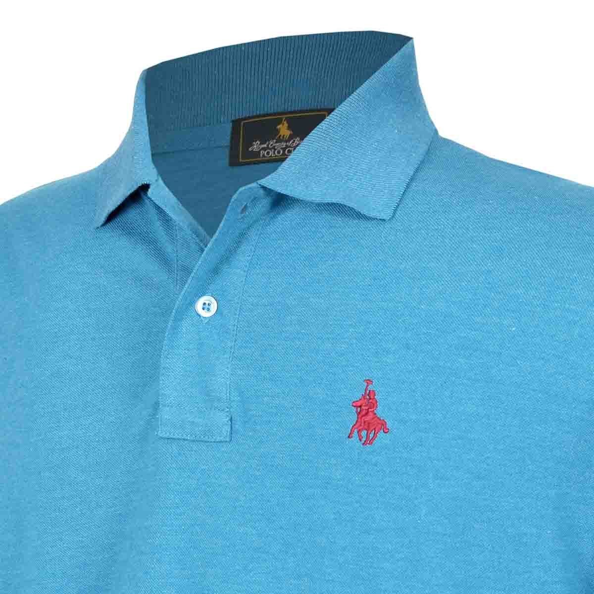 Playera Polo Manga Corta Jaspe Petróleo Polo Club para Caballero